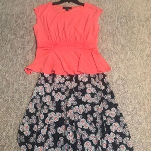 2 piece blouse and skirt